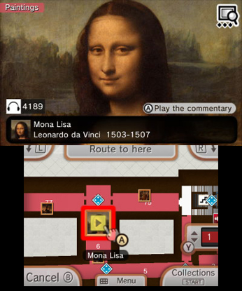 image of the interface for 3ds guide: Louvre